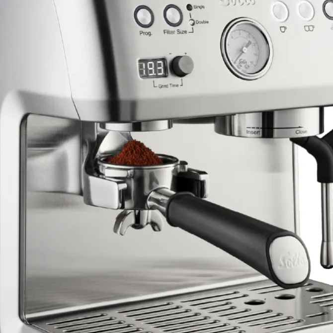 Solis Grind & Infuse Perfetta espressomachine Silver