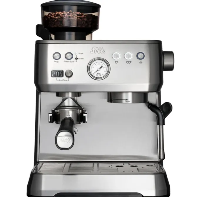 Solis Grind & Infuse Perfetta espressomachine Silver