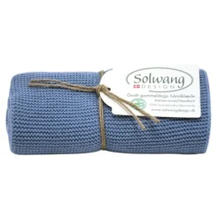 Solwang Design handdoek 32 x 47 cm katoen Rustic Blue