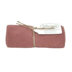 Solwang Design handdoek 32 x 47 cm katoen Dark Peach