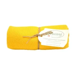 Solwang Design handdoek 32 x 47 cm katoen Dark Yellow