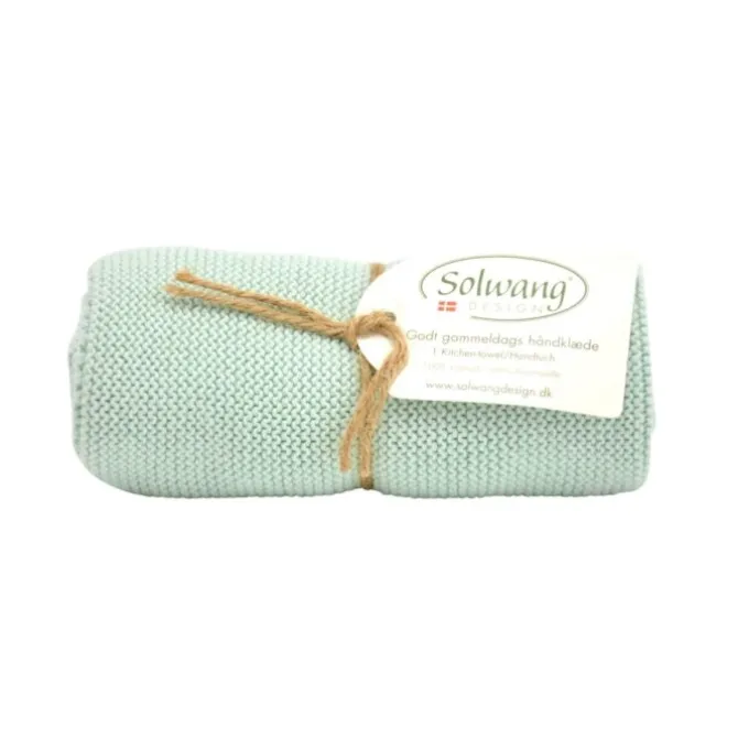 Solwang Design handdoek 32 x 47 cm katoen Dusty Aqua
