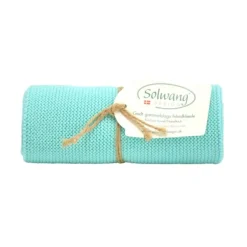 Solwang Design handdoek 32 x 47 cm katoen Light Bright Aqua