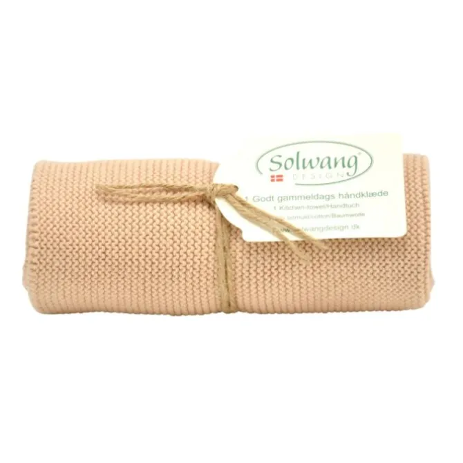 Solwang Design handdoek 32 x 47 cm katoen Light Nougat