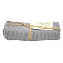 Solwang Design handdoek 32 x 47 cm katoen Steel Grey