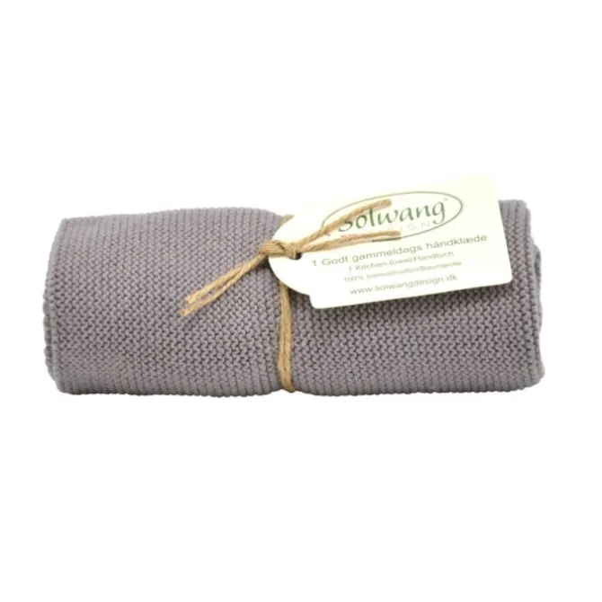 Solwang Design handdoek 32 x 47 cm katoen Black