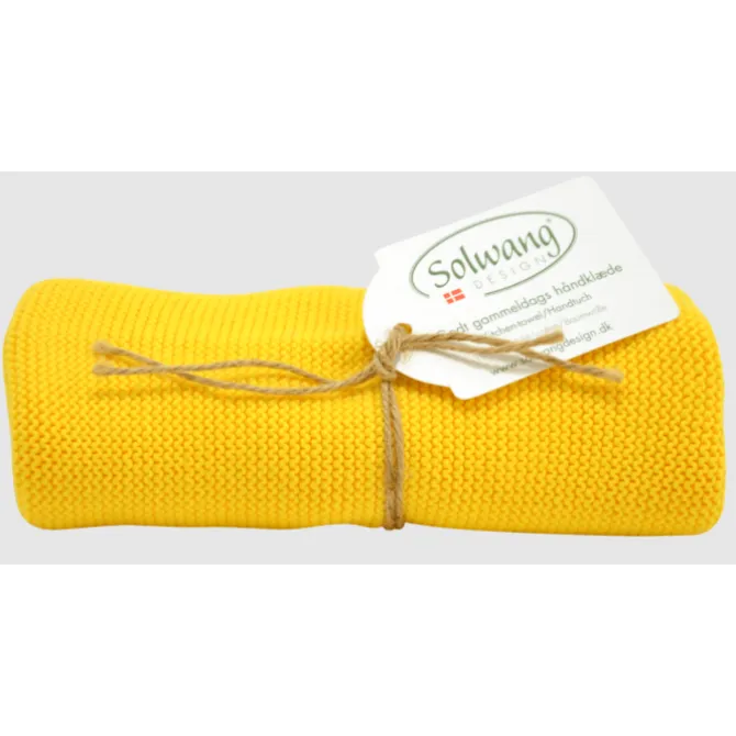 Solwang Design handdoek 32 x 47 cm katoen Bright Yellow