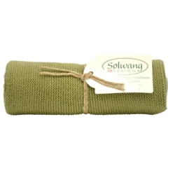 Solwang Design handdoek 32 x 47 cm katoen Dark Olive