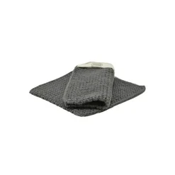 Solwang Design pannenlap 22 x 22 cm katoen Dark Steel Grey 2 stuks