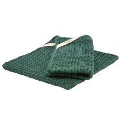 Solwang Design pannenlap 22 x 22 cm katoen Dark Petrol 2 stuks