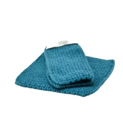 Solwang Design pannenlap 22 x 22 cm katoen Azure 2 stuks