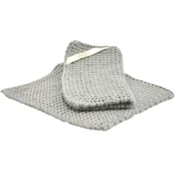 Solwang Design pannenlap 22 x 22 cm katoen Steel Grey 2 stuks