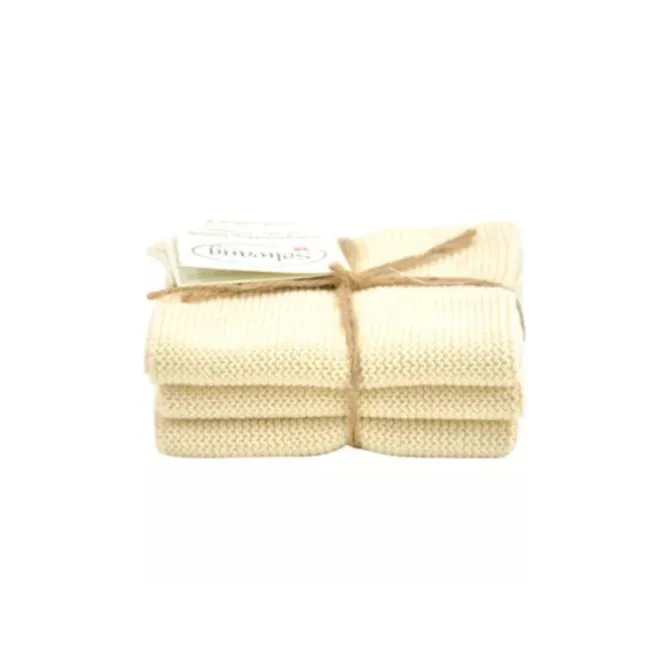 Solwang Design vaatdoekjes 25 x 25 cm katoen Nature 3 stuks