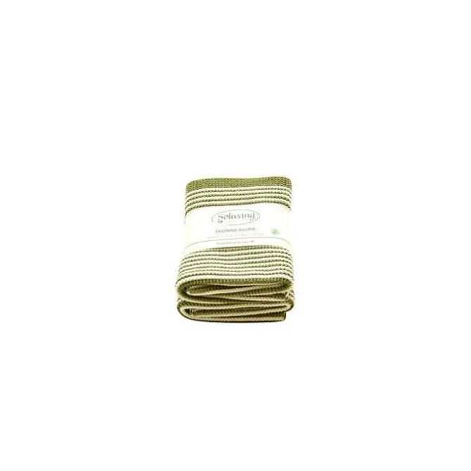 Solwang Design vaatdoekjes 25 x 25 cm katoen Olive 3 stuks