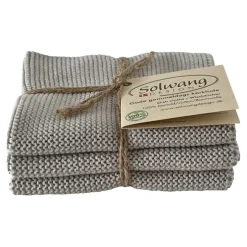 Solwang Design vaatdoekjes 25 x 25 cm katoen Light Grey
