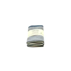 Solwang Design vaatdoekjes 25 x 25 cm katoen Dark Rustic Blue Stripes 2 stuks