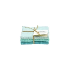 Solwang Design vaatdoekjes 25 x 25 cm katoen Light Petrol 3 stuks