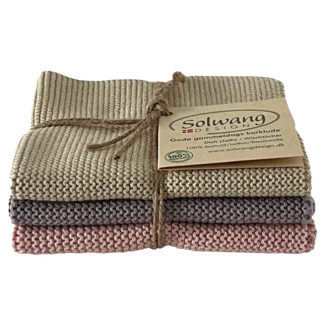 Solwang Design vaatdoekjes 25 x 25 cm katoen Nordic Flora