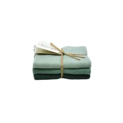 Solwang Design vaatdoekjes 25 x 25 cm katoen Rustic Green 3 stuks