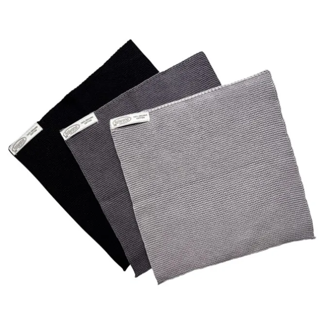 Solwang Design vaatdoekjes 25 x 25 cm katoen Grey Black Comb