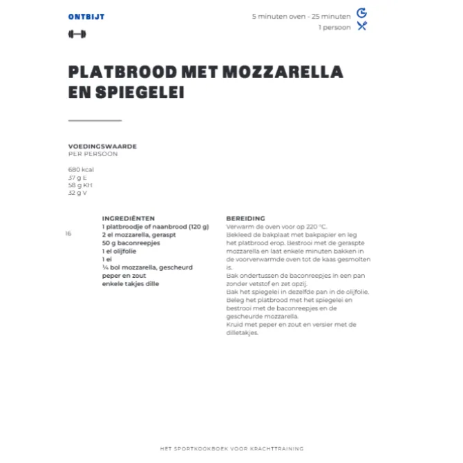 Sportkookboek voor krachtsporters