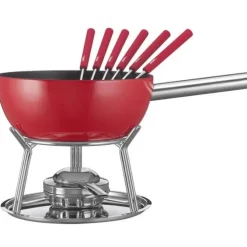 Spring Alu Induction kaasfondueset ø 23 cm 6-persoons rood