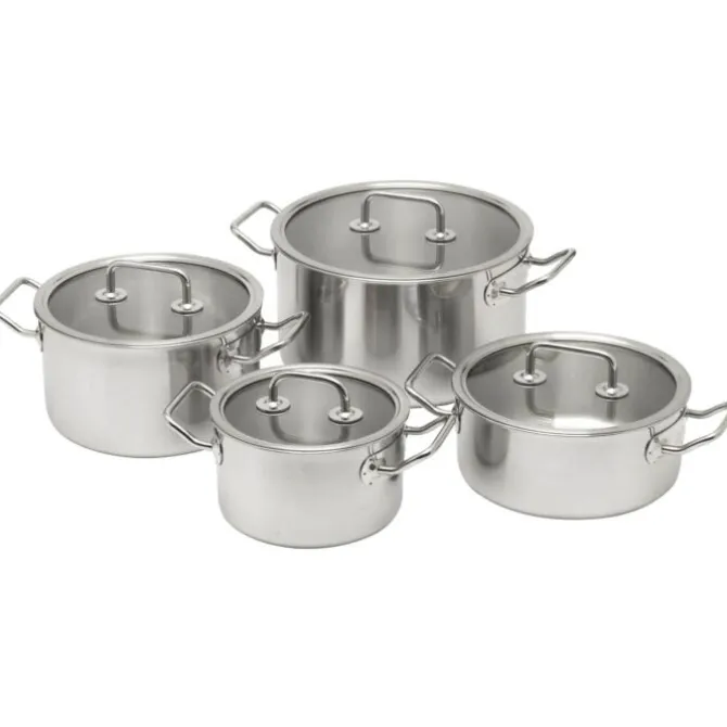 Spring Brigade pannenset met glasdeksels 4-delig