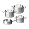 Spring Brigade Premium pannenset met rvs deksels 4-delig rvs