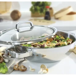 Spring Finesse2+ wok met glasdeksel ø 30 cm rvs