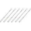 Spring fonduevork 26 cm kunststof zwart 6 stuks