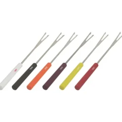 Spring fonduevork 26 cm kunststof diverse kleuren 6-delig