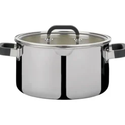 Spring Fusion2+ hoge kookpan met glasdeksel ø 20 cm 3,7 liter rvs