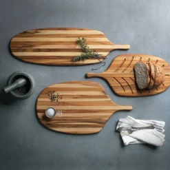 Teakhaus Canoe Paddle serveerplank 67 x 21,5 cm teakhout