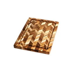 Teakhaus Herringbone snijplank 36 x 26 cm teakhout