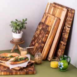 Teakhaus Scandi langshouten snijplank 46 x 36 cm teakhout