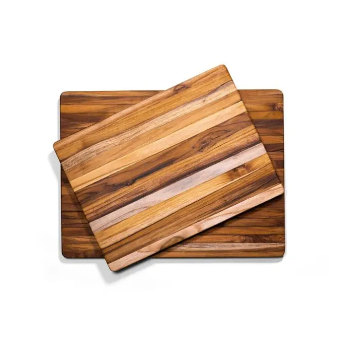 Teakhaus snijplank met handgrepen 51 x 38 x 3,8 cm