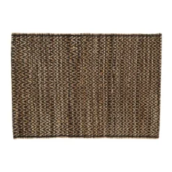 Tiseco Aster placemat 30 x 45 cm waterhyacint zwart