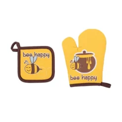 Tiseco Bees kinderset keukentextiel katoen 4-delig