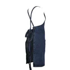 Tiseco Denim Crossback schort 75 x 85 cm katoen blauw