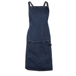 Tiseco Denim Crossback schort 75 x 85 cm katoen blauw