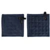 Tiseco Denim pannenlap 20 x 20 cm katoen blauw 2 stuks
