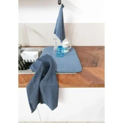 Tiseco Essential afdruipmat 38 x 50 cm polyester stone blue