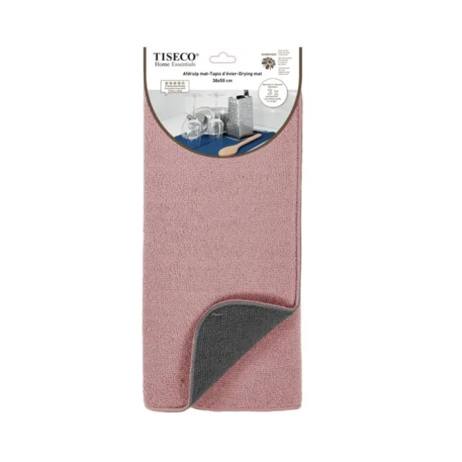 Tiseco Essential afdruipmat 38 x 50 cm polyester mauve