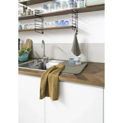 Tiseco Essential afdruipmat 38 x 50 cm polyester taupe