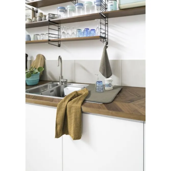 Tiseco Essential afdruipmat 38 x 50 cm polyester taupe