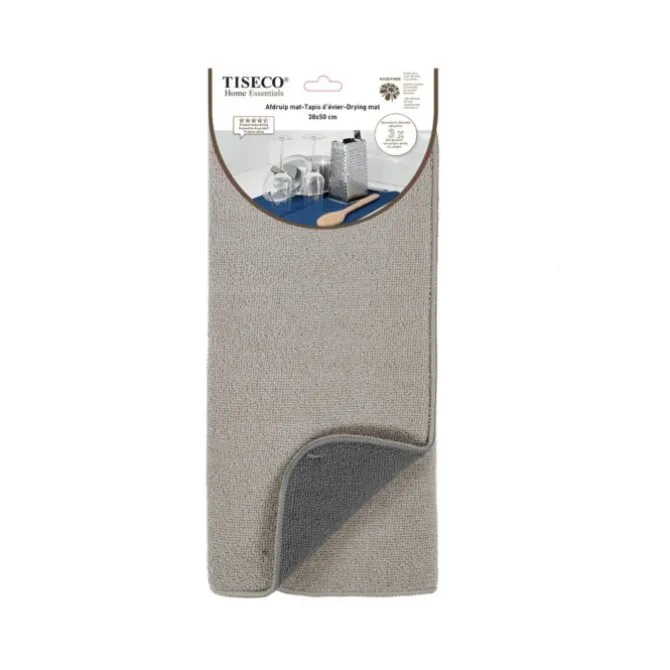 Tiseco Essential afdruipmat 38 x 50 cm polyester taupe