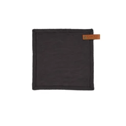 Tiseco Havana pannenlap 20 x 20 cm katoen zwart 2 stuks