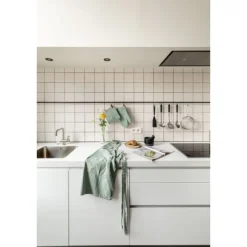 Tiseco Havana schort 70 x 85 cm katoen stone green