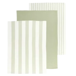 Tiseco Marra theedoek 51 x 74 cm katoen sea green 3-delig