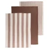 Tiseco Marra theedoek 51 x 74 cm katoen cognac 3-delig